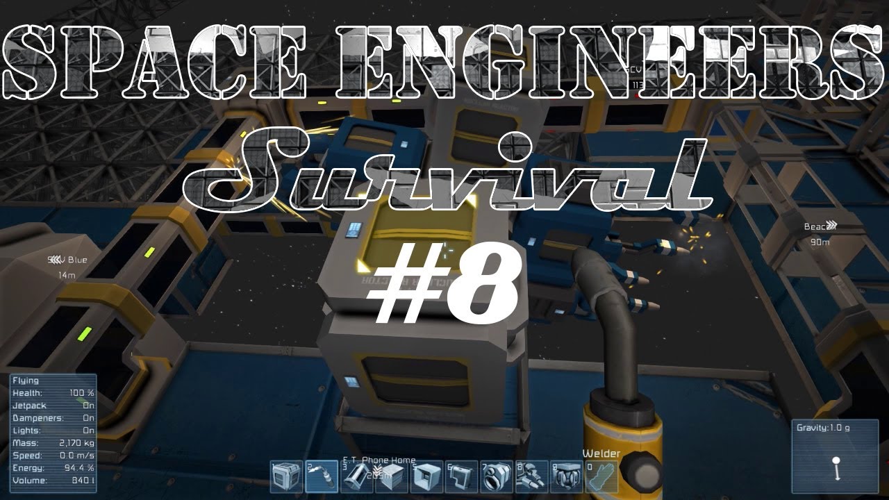 Let's Play Space Engineers Survival S1E08 Cargo Ship Competition - YouTube