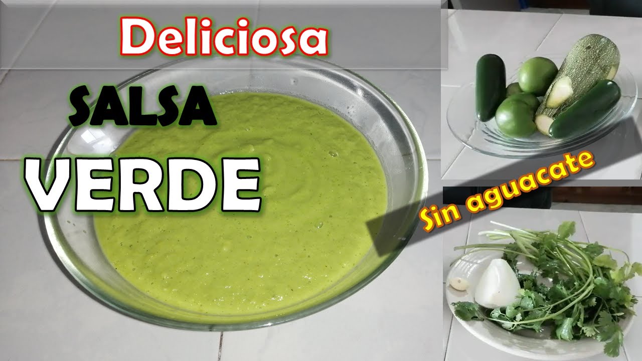 ¿Cómo hacer la salsa verde que parece guacamole? // salsa verde sin ...