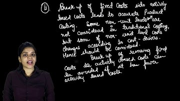 Question on Activity based CVP analysis