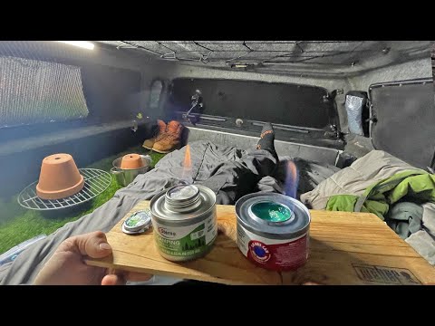 Truck Camping in -17 Degrees Using Sterno Cans for Heat