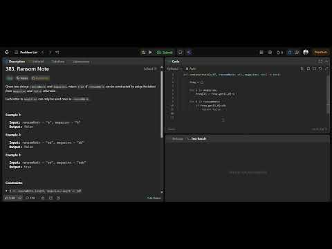 Day 5 | LeetCode 383 Ransom Note | Hash Map Logic Explained | 27/1000 🚀🔥