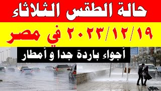 الارصاد الجوية تكشف حالة طقس الثلاثاء  2023/12/19 ودرجات الحرارة  في مصر