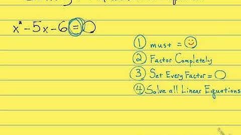 6.6 Solving a Quadratic Equation by Factoring