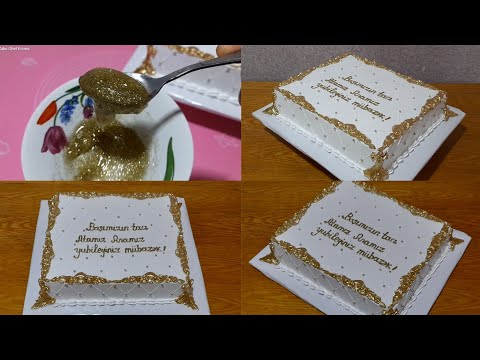 📢 Zərli jelenin hazırlanması Yubiley tortu 🎂 Pasta süslemek Anniversary cake Doğum günü pastası