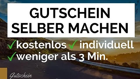 Wie erstelle ich einen Gutschein?