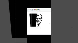 Drawing KFC logo using MS Paint #shorts
