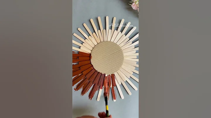 Icecream stick wall hanging craft ideas #shorts #youtubeshorts #wallhanging #diy