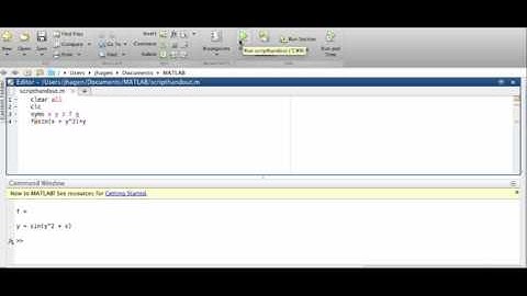 Using Scripts in MATLAB