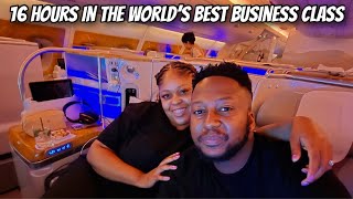 We Flew 16 Hours In Emirates Business Class To Morocco | Emirates Sky Bar | A380 Travel Vlog | Dubai