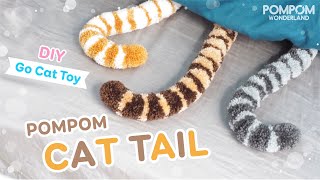 How to Make Pompom Cat Tail  DIY Go Cat Toy & Keychain