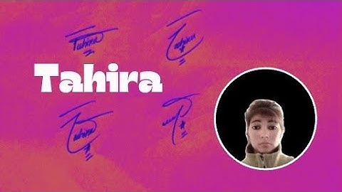 Tahira name signature style with arooj