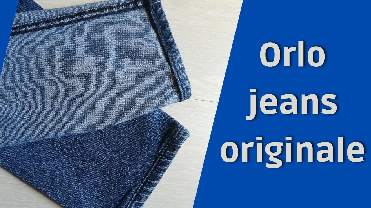Orlo jeasn originale - come accorciare un jeans riportando l'orlo originale  - YouTube