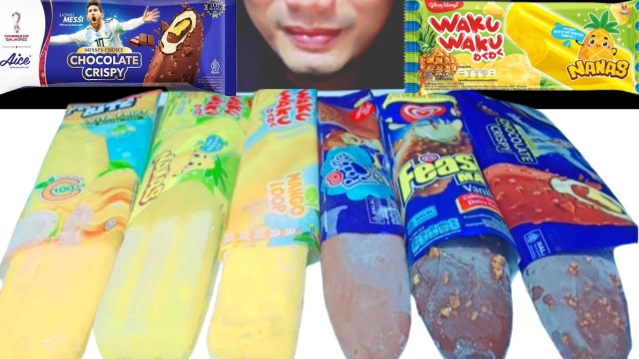 ASMR PADDLE POP ICE CREAM 🍦 PADDLE POP RAINBOW, CHOCO LAVA