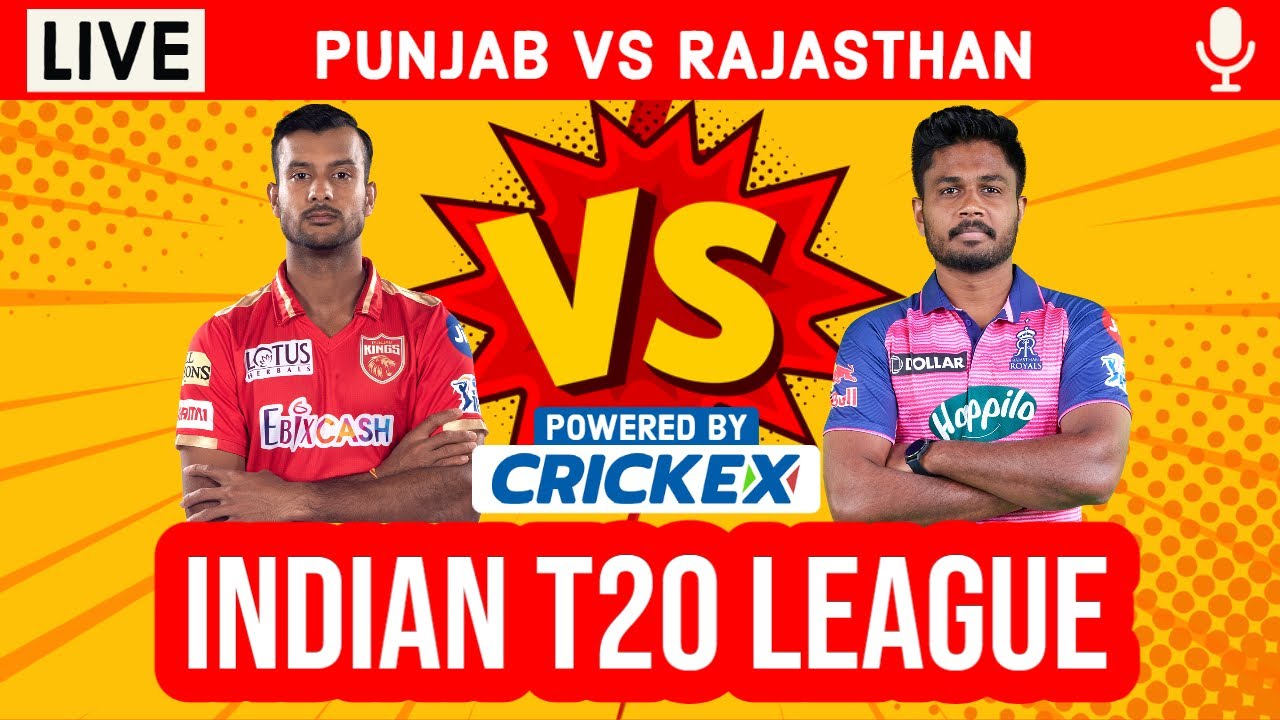 LIVE PBKS vs RR, 52nd Match Live Scores and Hindi Commentary Punjab Vs Rajasthan Live IPL 2022