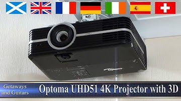 Optoma UHD51 4K video projector with 3D
