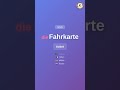 Learn German: die Fahrkarte - ticket 🇩🇪 | TELC A1 Vocabulary