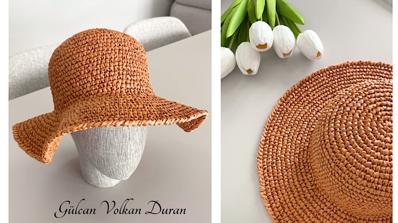 İNANILMAZ KOLAY ÖRGÜ HASIR ŞAPKA YAPIMI - Easy crochet sun hat🌸