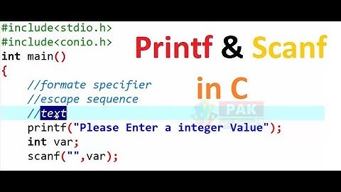 C language: Printf() and Scanf() function in Hindi/Urdu