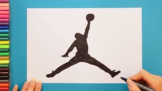 how to draw jumpman logo