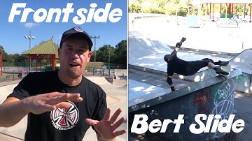 Learn To Bert Slide (Frontside) On A Skateboard On A Flat Bank At Bartley Skatepark, Totton