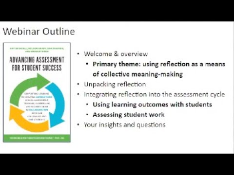 Using Reflection To Advance Assessment For Student Success