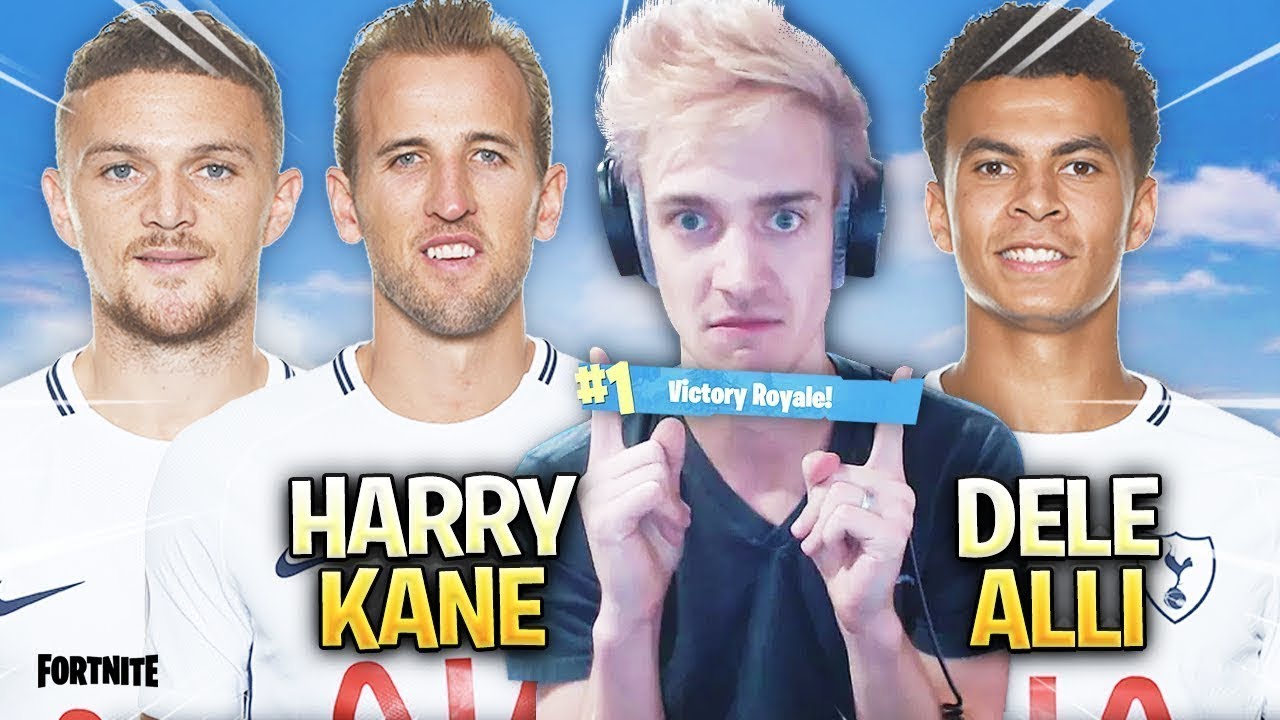 NINJA Plays Fortnite With HARRY KANE & DELE ALLI Victory ...