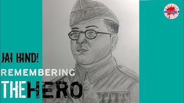 Netaji Subhash Chandra Bose Drawing Easy || shading tutorial for beginners