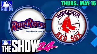 🔴 MiLB | Regular Season | Scranton Railriders @ Worcester Red Sox | MLB The Show 24 | Simulation