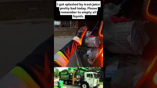 ​I Almost Got Splashed by Gross Trash Juice! 😭💦 #TrashJuice #CloseCall