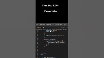 Simple neon text effect html css