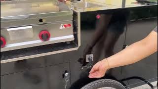 Food bike with Griddle.Bike with freezer for selling hot dogs and cold drinks etc on the street .