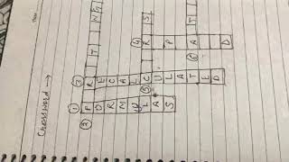 MS Excel features Crossword Activity