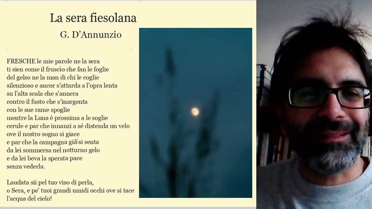 La sera fiesolana di D'Annunzio: analisi