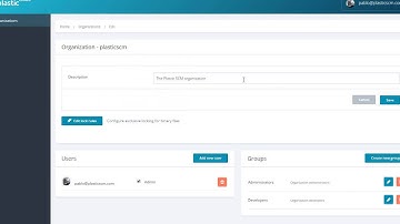 Basic administration of a Plastic SCM Cloud Edition organization