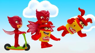 PJ Masks Race with Red 🏁Play-Doh Videos | Kids Animation ⭐️ Play-Doh Show Season 2