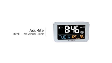 AcuRite 13040 Intelli-Time Clock with Indoor Temperature and USB Charger