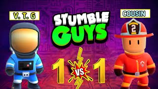 1 vs 1 with my cousin🤣|Stumble guys gameplay|Ep-2|On vtg!