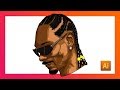 Tutorial - Como desenhar rosto COM MOUSE (Adobe Illustrator) Snoop Dogg