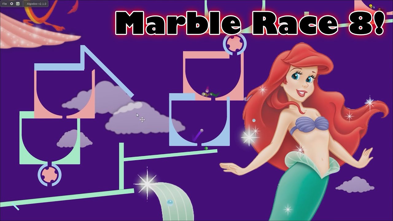 Marble Race 8 Algodoo Disney Princess Edition - KP's Marble Madness ...