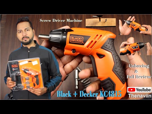 Black+Decker Cordless Screwdriver Set, KC4815 4.8V Battery Powered