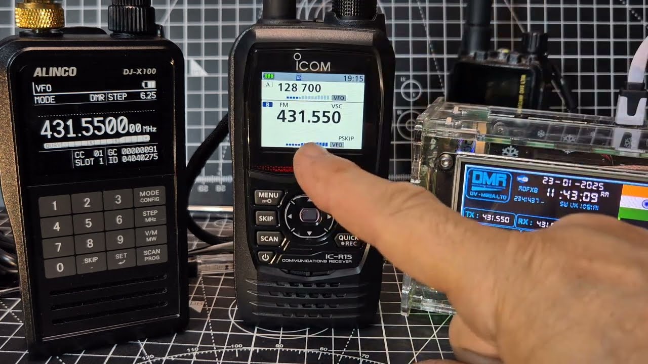 ICOM RC-15 Voice Squelch Tests & Alinco DJ-X100 Preview - YouTube