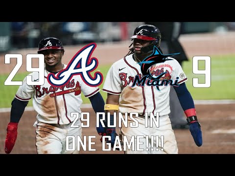 Atlanta Braves Historic 29 Runs in Win over Miami Marlins - 9/9/2020