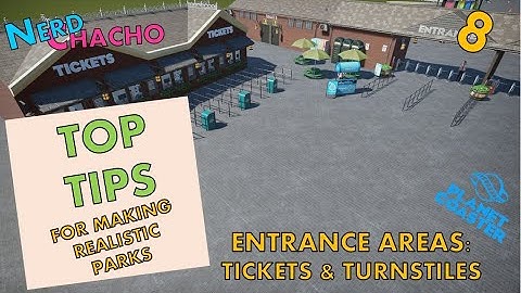 #8 - Entrance, Tickets, Turnstiles - Planet Coaster Tutorial - Realistic Looking Parks