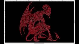 Embroidery: Demon Gargoyle