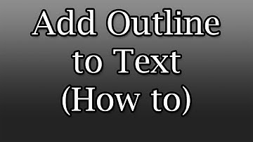 Add Outline "Stroke" to Text (Adobe Photoshop)