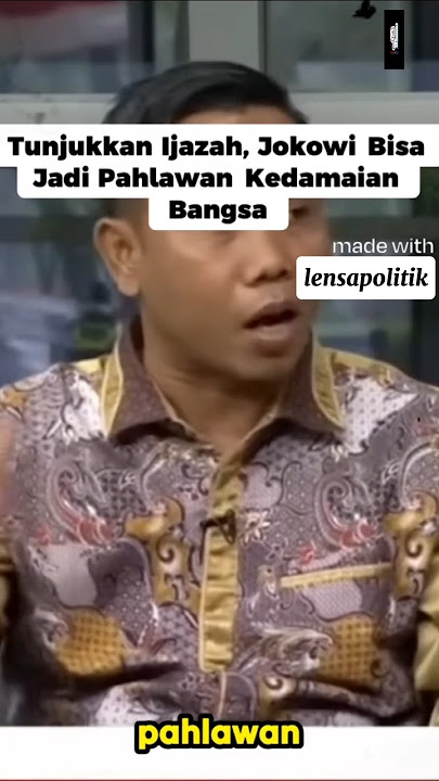 Tunjukan Ijazah,Jokowi Bisa Jadi Pahlawan Kedamaian Bangsa.#politik #trending #shorts #jokowi