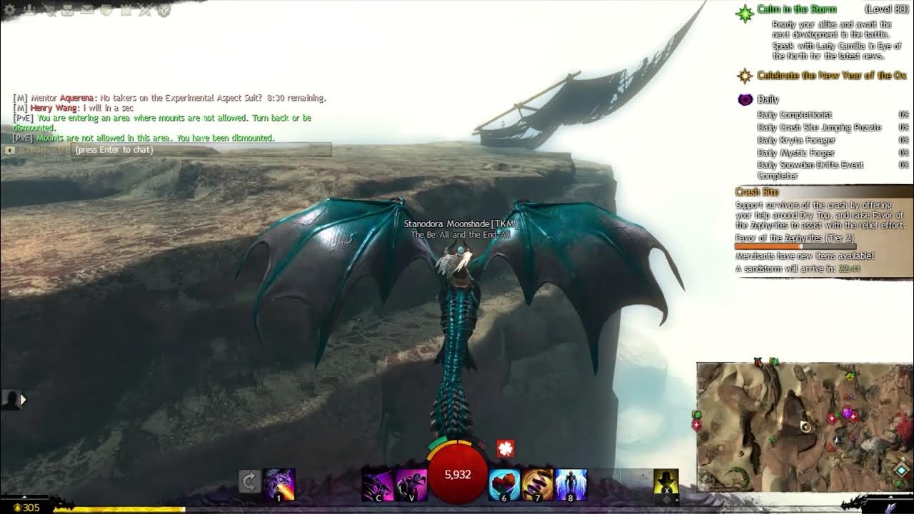 GW2 JP Prospect Valley Crash Site Shortcut(With Skyscale) guildwars2