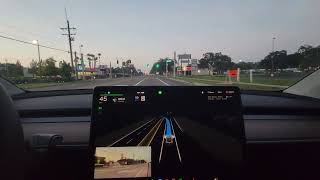 FSD Beta 11.4.7.2 - Left turn with double turn lane