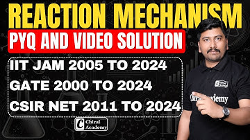 REACTION MECHANISM PYQ | CSIR NET 2011 TO 2024 | GATE 2000 TO 2024 | JAM 2005 TO 2024