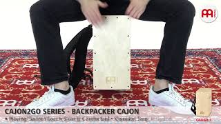 MEINL Percussion - MEINL Percussion - Cajon2Go Series - Backpacker Cajon - CAJ2GO 2